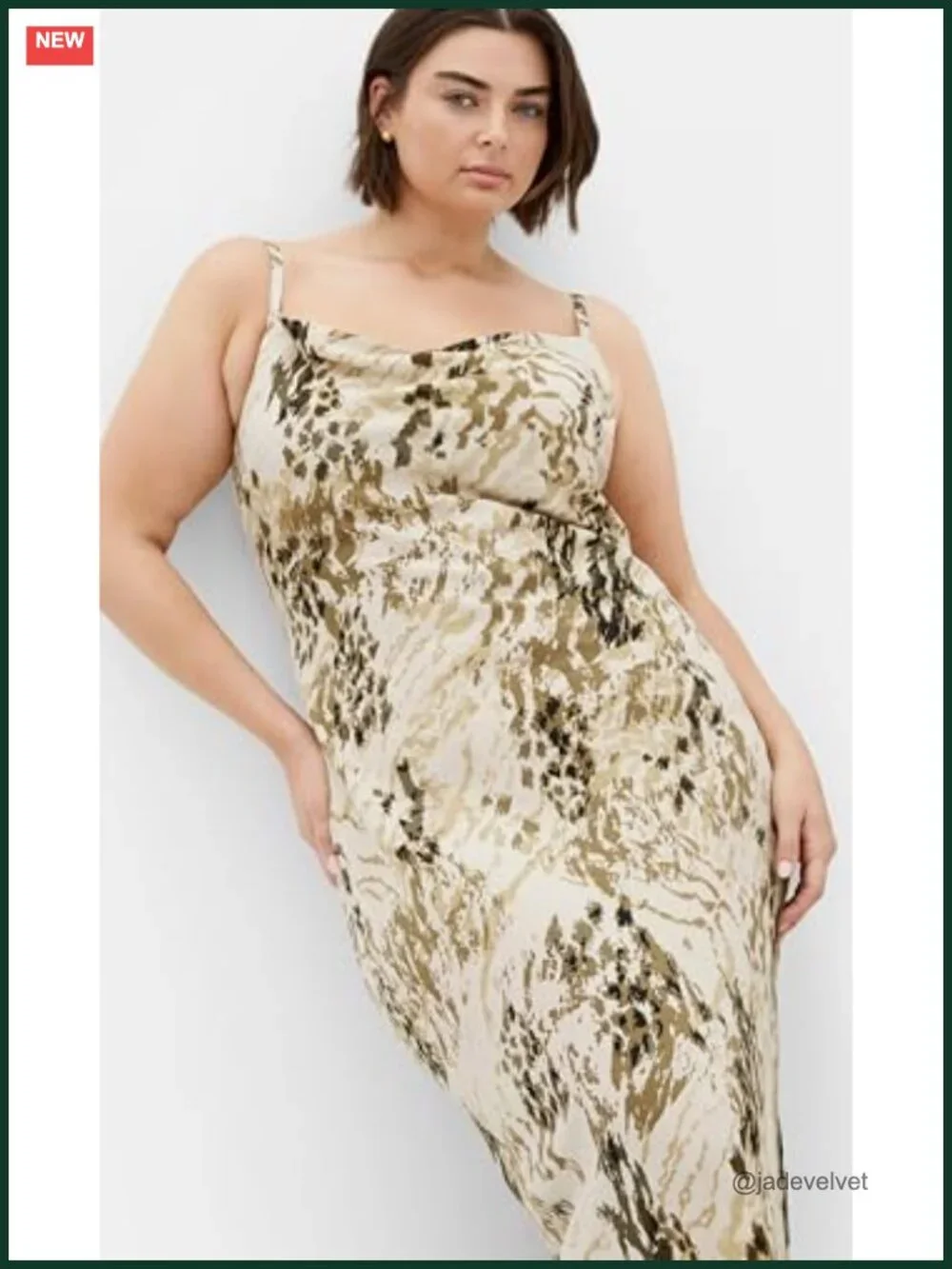 Plus Size Sheath Slip Dress with Cowl Neck | Sleeveless